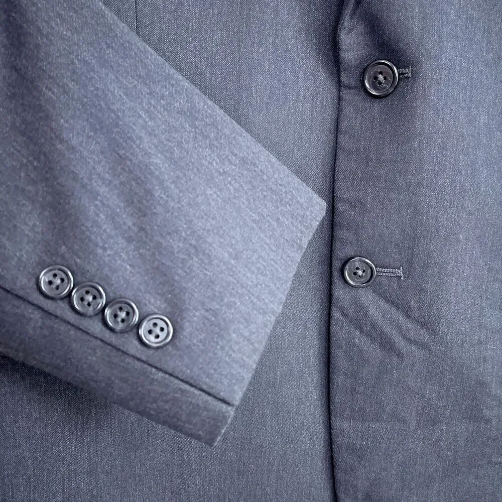 Jos A Bank Signature Wool Suit Charcoal Gray Mens 40S Jacket 36 Pants
